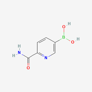 (6-Carbamoylpyridin-3-yl)boronic acid chemical structure (CAS 1164100-82-6)