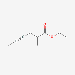 Ethyl 2-methylhex-4-ynoate chemical structure (CAS 116484-93-6)