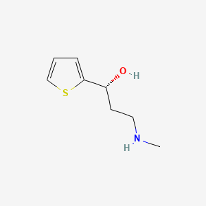 (R)-3-(Methylamino)-1-(thiophen-2-yl)propan-1-ol chemical structure (CAS 116539-57-2)
