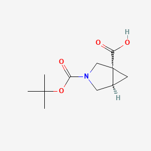 (1R,5R)-3-(tert-Butoxycarbonyl)-3-azabicyclo[3.1.0]hexane-1-carboxylic acid chemical structure (CAS 1165450-63-4)