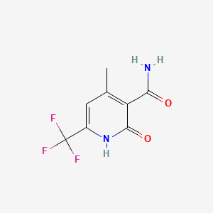 2-Hydroxy-4-methyl-6-(trifluoromethyl)nicotinamide chemical structure (CAS 116548-07-3)