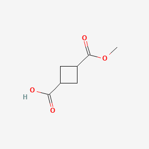 3-(Methoxycarbonyl)cyclobutane-1-carboxylic acid chemical structure (CAS 116569-00-7)