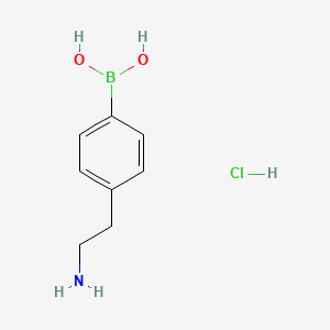 (4-(2-Aminoethyl)phenyl)boronic acid hydrochloride chemical structure (CAS 1165800-54-3)