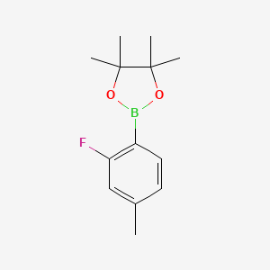 2-(2-Fluoro-4-methylphenyl)-4,4,5,5-tetramethyl-1,3,2-dioxaborolane chemical structure (CAS 1165936-03-7)