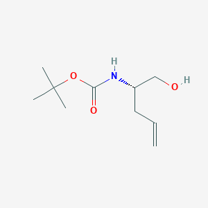 (S)-tert-Butyl (1-hydroxypent-4-en-2-yl)carbamate chemical structure (CAS 116613-81-1)