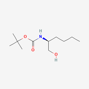 (S)-tert-Butyl 1-hydroxyhexan-2-ylcarbamate chemical structure (CAS 116640-16-5)
