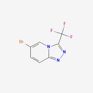 6-Bromo-3-(trifluoromethyl)-[1,2,4]triazolo[4,3-a]pyridine chemical structure (CAS 1166819-53-9)