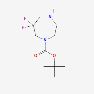 tert-Butyl 6,6-difluoro-1,4-diazepane-1-carboxylate chemical structure (CAS 1166820-07-0)