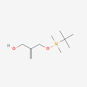 2-(((tert-Butyldimethylsilyl)oxy)methyl)prop-2-en-1-ol chemical structure (CAS 116700-73-3)