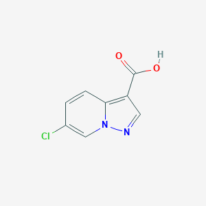 6-Chloropyrazolo[1,5-a]pyridine-3-carboxylic acid chemical structure (CAS 1167055-29-9)