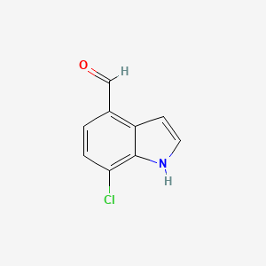 7-Chloro-1H-indole-4-carbaldehyde chemical structure (CAS 1167055-37-9)