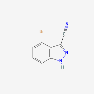 4-Bromo-1H-indazole-3-carbonitrile chemical structure (CAS 1167055-55-1)