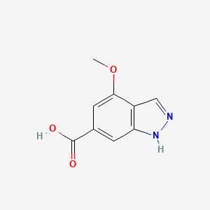 4-Methoxy-1H-indazole-6-carboxylic acid chemical structure (CAS 1167055-67-5)