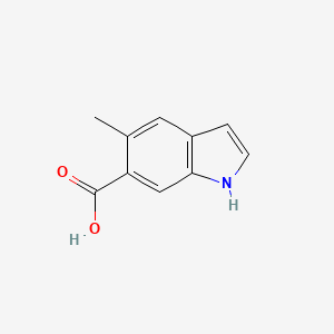 5-Methyl-1H-indole-6-carboxylic acid chemical structure (CAS 1167056-00-9)