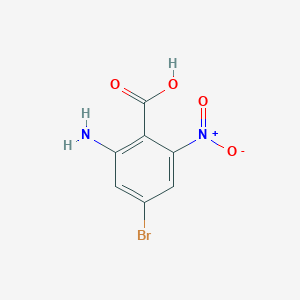 2-Amino-4-bromo-6-nitrobenzoic acid chemical structure (CAS 1167056-67-8)