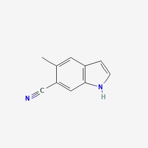 5-Methyl-1H-indole-6-carbonitrile chemical structure (CAS 1167056-69-0)