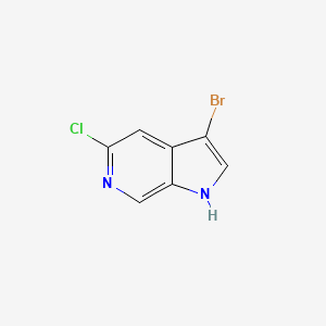 3-Bromo-5-chloro-1H-pyrrolo[2,3-c]pyridine chemical structure (CAS 1167056-96-3)