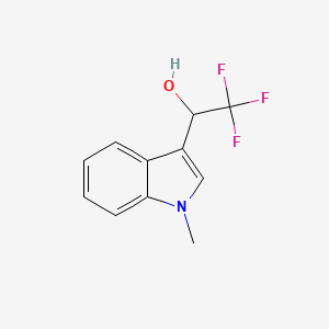 2,2,2-Trifluoro-1-(1-methyl-1H-indol-3-yl)ethan-1-ol chemical structure (CAS 116757-91-6)