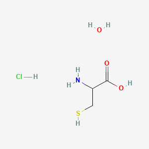 2-Amino-3-mercaptopropanoic acid hydrochloride hydrate chemical structure (CAS 116797-51-4)