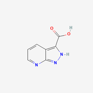 1H-Pyrazolo[3,4-b]pyridine-3-carboxylic acid chemical structure (CAS 116855-08-4)