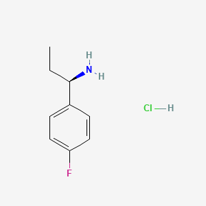 (R)-1-(4-Fluorophenyl)propan-1-amine hydrochloride chemical structure (CAS 1169576-95-7)