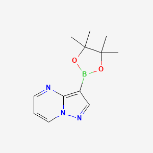 3-(4,4,5,5-Tetramethyl-1,3,2-dioxaborolan-2-yl)pyrazolo[1,5-a]pyrimidine chemical structure (CAS 1169690-88-3)