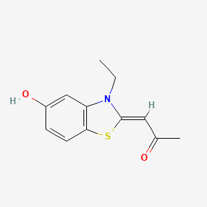 (Z)-1-(3-Ethyl-5-hydroxybenzo[d]thiazol-2(3H)-ylidene)propan-2-one chemical structure (CAS 1169755-45-6)