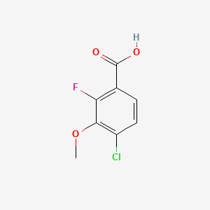4-Chloro-2-fluoro-3-methoxybenzoic acid chemical structure (CAS 1169870-80-7)
