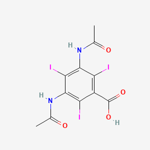 3,5-Diacetamido-2,4,6-triiodobenzoic acid chemical structure (CAS 117-96-4)
