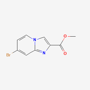 Methyl 7-bromoimidazo[1,2-a]pyridine-2-carboxylate chemical structure (CAS 1170024-19-7)