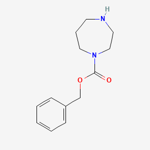 Benzyl 1,4-diazepane-1-carboxylate chemical structure (CAS 117009-97-9)