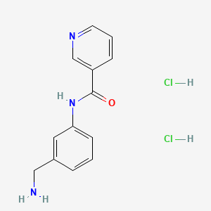 N-[3-(Aminomethyl)phenyl]pyridine-3-carboxamide dihydrochloride chemical structure (CAS 1170409-32-1)