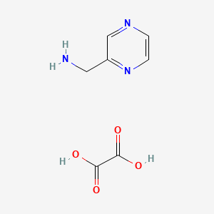 Pyrazin-2-ylmethanamine oxalate chemical structure (CAS 1170817-91-0)