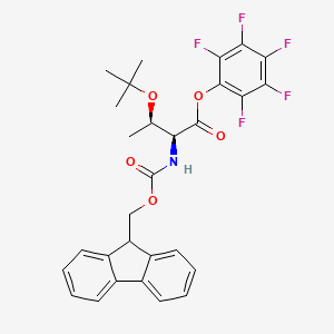 (2S,3R)-Perfluorophenyl 2-((((9H-fluoren-9-yl)methoxy)carbonyl)amino)-3-(tert-butoxy)butanoate chemical structure (CAS 117088-31-0)