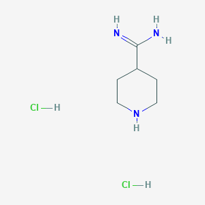 Piperidine-4-carboximidamide dihydrochloride chemical structure (CAS 1170937-23-1)