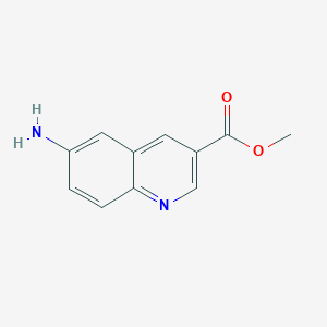 Methyl 6-aminoquinoline-3-carboxylate chemical structure (CAS 1170979-26-6)
