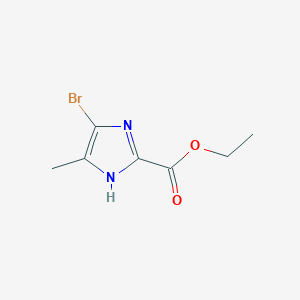 Ethyl 4-bromo-5-methyl-1H-imidazole-2-carboxylate chemical structure (CAS 1171125-20-4)