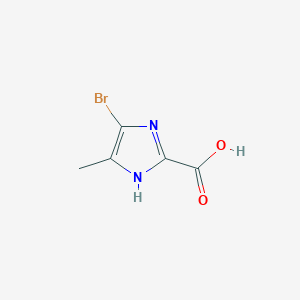5-Bromo-4-methyl-1H-imidazole-2-carboxylic acid chemical structure (CAS 1171125-21-5)