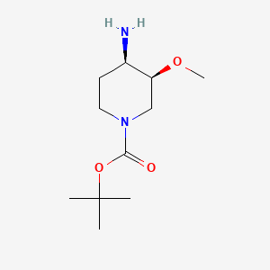 (3S,4R)-tert-Butyl 4-amino-3-methoxypiperidine-1-carboxylate chemical structure (CAS 1171125-92-0)