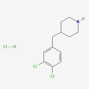 4-(3,4-Dichlorobenzyl)piperidine hydrochloride chemical structure (CAS 1171138-69-4)