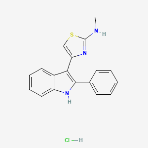 N-Methyl-4-(2-phenyl-1H-indol-3-yl)thiazol-2-amine hydrochloride chemical structure (CAS 1171341-19-7)