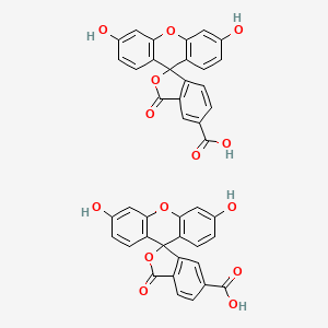 3',6'-Dihydroxy-3-oxo-3H-spiro[isobenzofuran-1,9'-xanthene]-5(6)-carboxylic acid chemical structure (CAS 1171493-85-8)