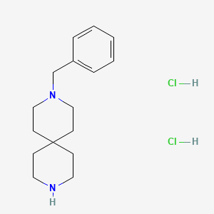 3-Benzyl-3,9-diazaspiro[5.5]undecane dihydrochloride chemical structure (CAS 1171506-89-0)