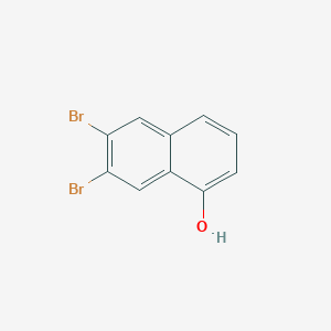 6,7-Dibromonaphthalen-1-ol chemical structure (CAS 117157-37-6)