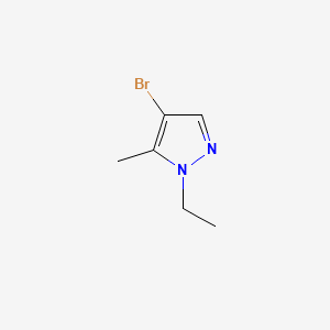 4-Bromo-1-ethyl-5-methyl-1H-pyrazole chemical structure (CAS 1171667-09-6)