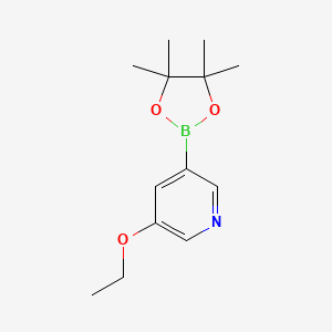 3-Ethoxy-5-(4,4,5,5-tetramethyl-1,3,2-dioxaborolan-2-yl)pyridine chemical structure (CAS 1171892-40-2)