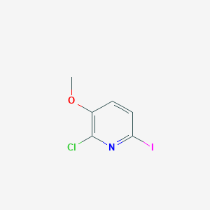2-Chloro-6-iodo-3-methoxypyridine chemical structure (CAS 1171918-91-4)