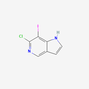 6-Chloro-7-iodo-1H-pyrrolo[3,2-c]pyridine chemical structure (CAS 1171919-03-1)