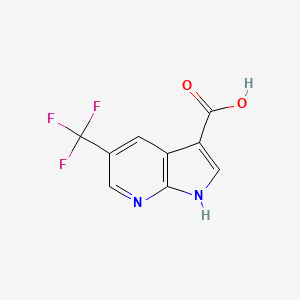 5-(Trifluoromethyl)-1H-pyrrolo[2,3-b]pyridine-3-carboxylic acid chemical structure (CAS 1171920-15-2)