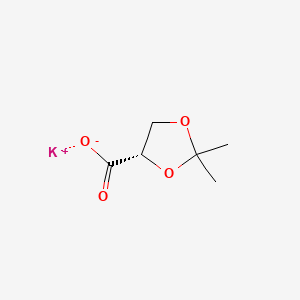 Potassium (S)-2,2-dimethyl-1,3-dioxolane-4-carboxylate chemical structure (CAS 117205-81-9)